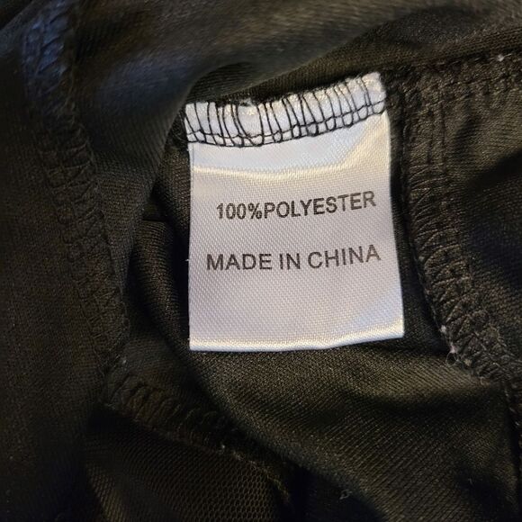 Thats so Fetch Long Sleeve Bodysuit Black Ruched Mesh Women's 4 - Picture 9 of 15